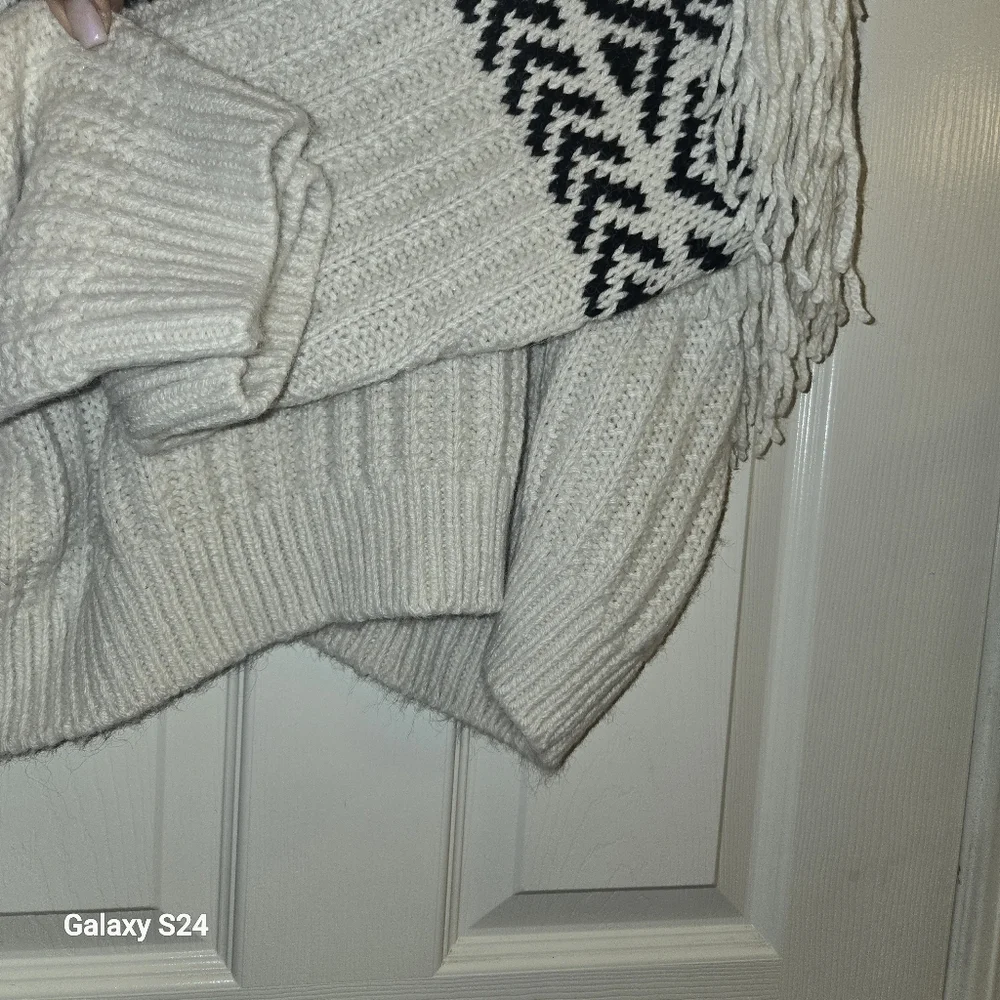 Sanctuary Fringe Detail Ribbed Pullover Sweater Size Large - Picture 7 of 13